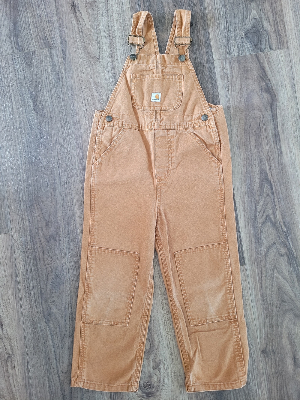 Carhartt Kids' Tan/Brown Duck Bib Overalls